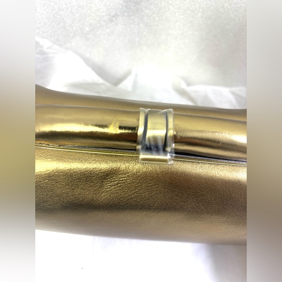 Patricia Nash Pilzone Mini Leather Frame C/B Bag. Antique Gold. - Picture 14 of 17